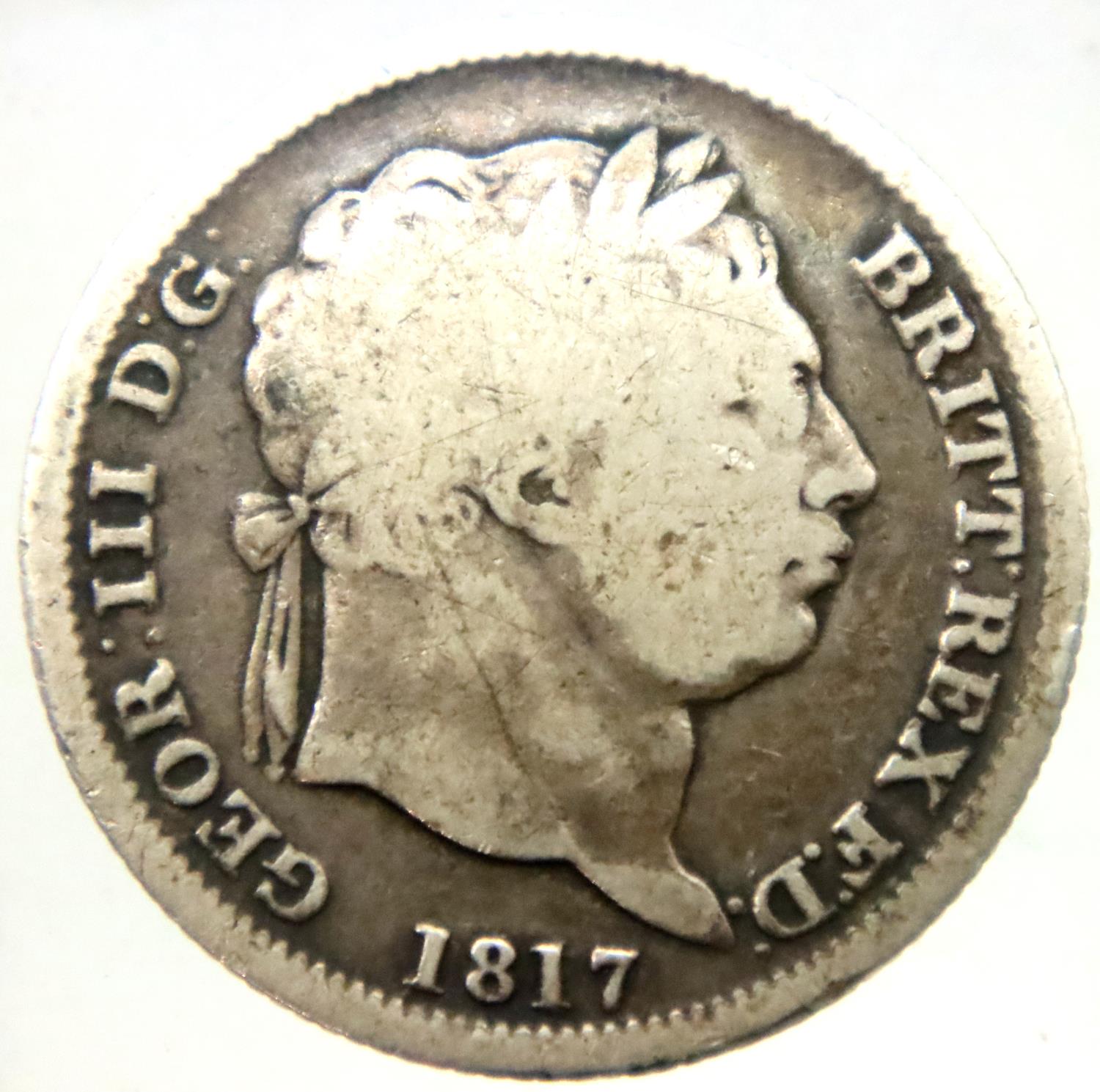 1817 shilling of George III. P&P Group 1 (£14+VAT for the first lot and £1+VAT for subsequent lots) - Image 2 of 2