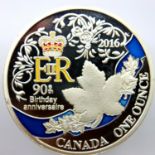 2016 Canadian 90th Anniversary Commemorative coin. P&P Group 1 (£14+VAT for the first lot and £1+VAT