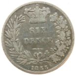 1855 sixpence of Queen Victoria, young head. P&P Group 1 (£14+VAT for the first lot and £1+VAT for