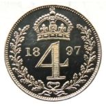 1897 Maundy fourpence of Queen Victoria. P&P Group 1 (£14+VAT for the first lot and £1+VAT for