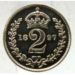 1897 Maundy twopence of Queen Victoria. P&P Group 1 (£14+VAT for the first lot and £1+VAT for