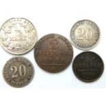 Collection of early Reich and Bavarian States coins including some silver. P&P Group 1 (£14+VAT