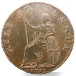 1795 Portsmouth Howard Somersey Rule Brittania token. P&P Group 1 (£14+VAT for the first lot and £