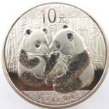 Chinese 2009 1oz Panda coin. P&P Group 1 (£14+VAT for the first lot and £1+VAT for subsequent lots)