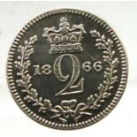 1866 Maundy two-pence of Queen Victoria. P&P Group 1 (£14+VAT for the first lot and £1+VAT for