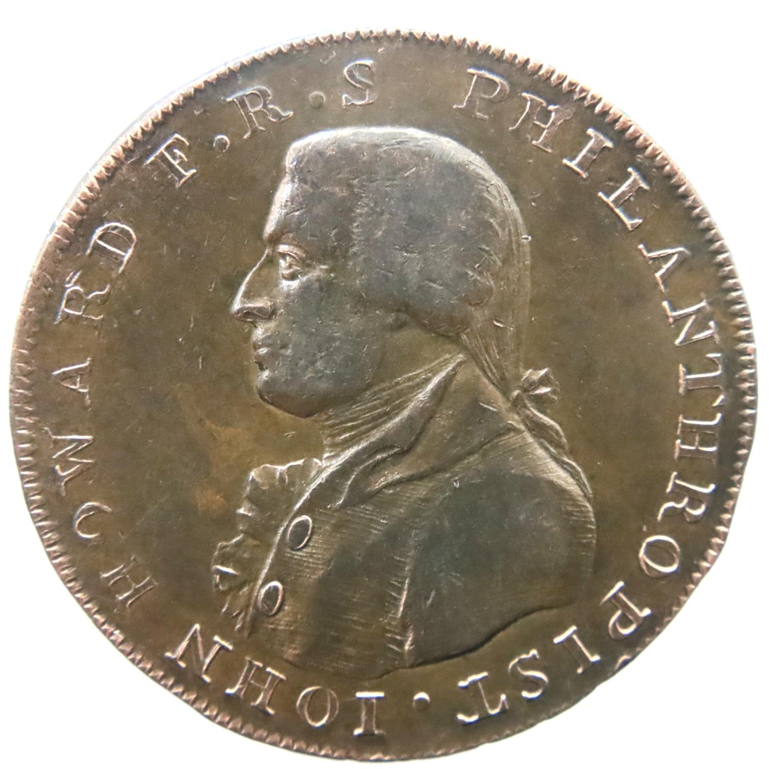 1795 Portsmouth Howard Somersey Rule Brittania token. P&P Group 1 (£14+VAT for the first lot and £ - Image 2 of 2