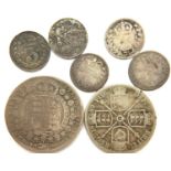 Seven silver coins of Queen Victoria. P&P Group 1 (£14+VAT for the first lot and £1+VAT for