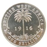 1916 British West Africa shilling of George V. P&P Group 1 (£14+VAT for the first lot and £1+VAT for