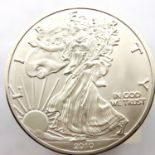 2010 American Liberty 999 silver dollar. P&P Group 1 (£14+VAT for the first lot and £1+VAT for