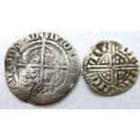 Two English silver hammered coins of Elizabeth Tudor and Henry III. P&P Group 1 (£14+VAT for the