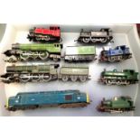 Eight OO scale locomotives, various makes and types, all require attention, spares or repair. P&P