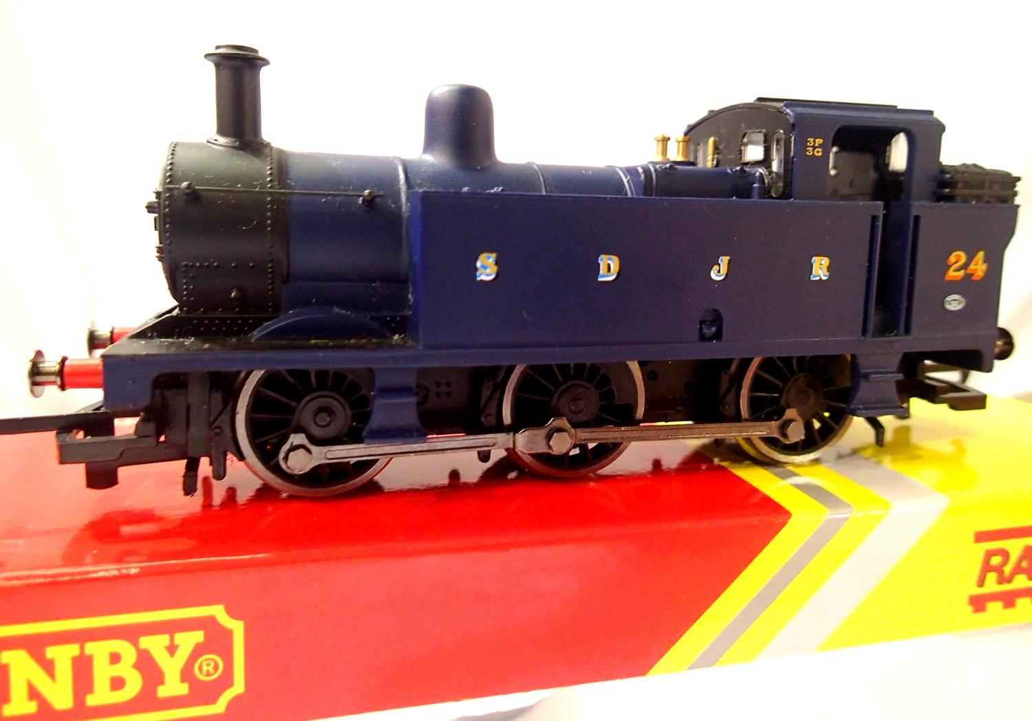 Hornby R2882 Class 3F, S.D.J.R. Blue 24 in excellent condition, box fair, no detail pack or