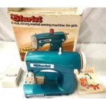 Meccano Starlet battery operated sewing machine, metal, complete with footswitch, instructions