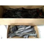 Selection of Triang grey plastic track, Series 3 track and Hornby Dublo 2 rail track, all used,