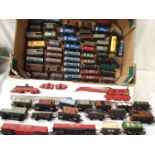 Approximately 65x unboxed OO wagons, various makes and types including crane, mostly in fair to good