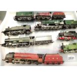 Eight OO scale locomotives, various makes and types, all require attention, spares or repair. P&P