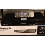 Boxed Panasonic DMP-BDT180EB 4k ultra HD blu ray player. P&P Group 2 (£18+VAT for the first lot