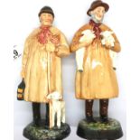 Royal Doulton figurines; The Shepherd HN1975 and Lambing Time HN1890. No cracks, chips or visible