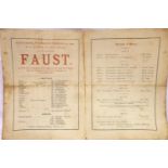 A Lyceum theatre programme for 3 February 1886, performance of Faust starring Henry Irving and Ellen