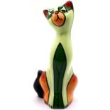 Lorna Bailey cat, Elizabeth, H: 19 cm, no cracks, chips or visible restoration. P&P Group 2 (£18+VAT