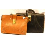 Two vintage leather briefcases. P&P Group 2 (£18+VAT for the first lot and £3+VAT for subsequent