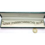 925 silver bracelet, L: 23 cm, 36g. P&P Group 1 (£14+VAT for the first lot and £1+VAT for subsequent