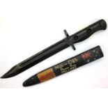 Vietnam War Era Australian S.L.R Bayonet. Named to 3 Sabre Sqn S.A.S Regiment. Scabbard hand painted