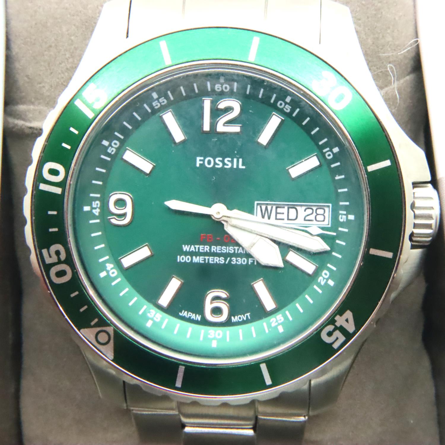 Fossil; gents boxed wristwatch, working at lotting. P&P Group 1 (£14+VAT for the first lot and £1+ - Image 2 of 3