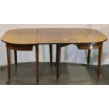 Mahogany dining table, 175 x 114 x 76 cm H. Not available for in-house P&P, contact Paul O'Hea at