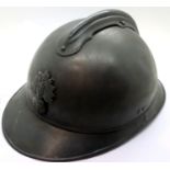 WWI French Infantry M15 Helmet. Complete with liner. P&P Group 2 (£18+VAT for the first lot and £3+