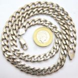 925 silver neck chain, L: 56 cm, 60g, clasp is loose. P&P Group 1 (£14+VAT for the first lot and £