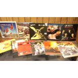 Mixed LPs to include Whitesnake, Eric Clapton, Sparks, Queen, a Robert Plant LP box set and four 12"