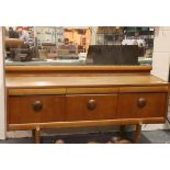 G Plan? dressing table with six drawers, 153 x 45 cm. Not available for in-house P&P, contact Paul