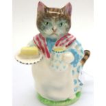 Beswick Beatrix Potter figurine, Ribby, having rare gold backstamp, H: 9 cm. P&P Group 1 (£14+VAT