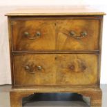 Georgian walnut chest with lift over top drawer and lower drawer, 68 x 45 x 71cm H. Not available