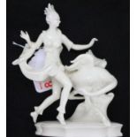 Ludwigsburg Blanc De Chine figurine, H: 18 cm. No cracks, chips or visible restoration. P&P Group