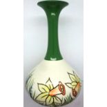 Lorna Bailey limited edition vase in the Spring pattern, 53/250, H: 21 cm, no cracks, chips or
