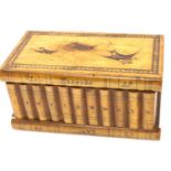 Olivewood puzzle box in the form of books. P&P Group 3 (£25+VAT for the first lot and £5+VAT for