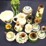 Collection of studio pottery pieces including aller vale etc. P&P Group 3 (£25+VAT for the first lot