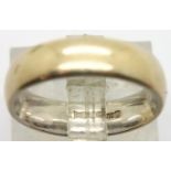18ct gold band ring, size L, 5.2g. P&P Group 1 (£14+VAT for the first lot and £1+VAT for