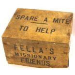 Victorian missionary box for Fellas Missionary Friends. P&P Group 2 (£18+VAT for the first lot