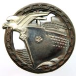 1960s Copy Kriegsmarine Blockade Runner Badge. Made from original die. P&P Group 1 (£14+VAT for