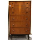 E Gomme for G Plan narrow chest of drawers, 62 x 41 x 118 cm H. Not available for in-house P&P,