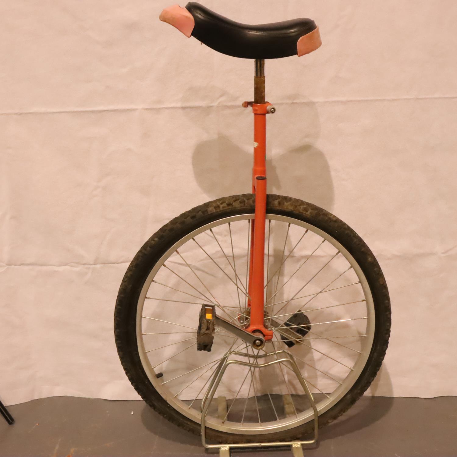 Adult unicycle. Not available for in-house P&P, contact Paul O'Hea at Mailboxes on 01925 659133