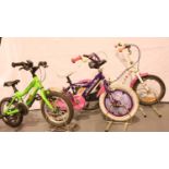 Three childrens bikes to include Ridgeback MX14 terrain. Not available for in-house P&P, contact