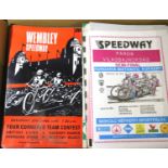 Approximately 100 speedway programmes 1960s 1970s including Wembley West Ham and European. P&P Group