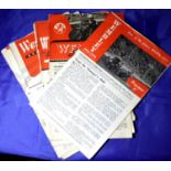 Speedway programmes; Wembley 1947-1955 (12). P&P Group 2 (£18+VAT for the first lot and £3+VAT for