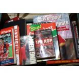 Quantity of mainly Liverpool FC books and magazines. Not available for in-house P&P, contact Paul