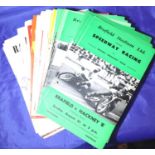 Speedway programmes; Leicester 1968-1983 (26), Rayleigh Weir 1965-1973 (24) and Bradfield 1966 (10).