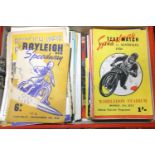 Approximately 100 Speedway programmes, 1950-1960s including Raleigh. Not available for in-house P&P,